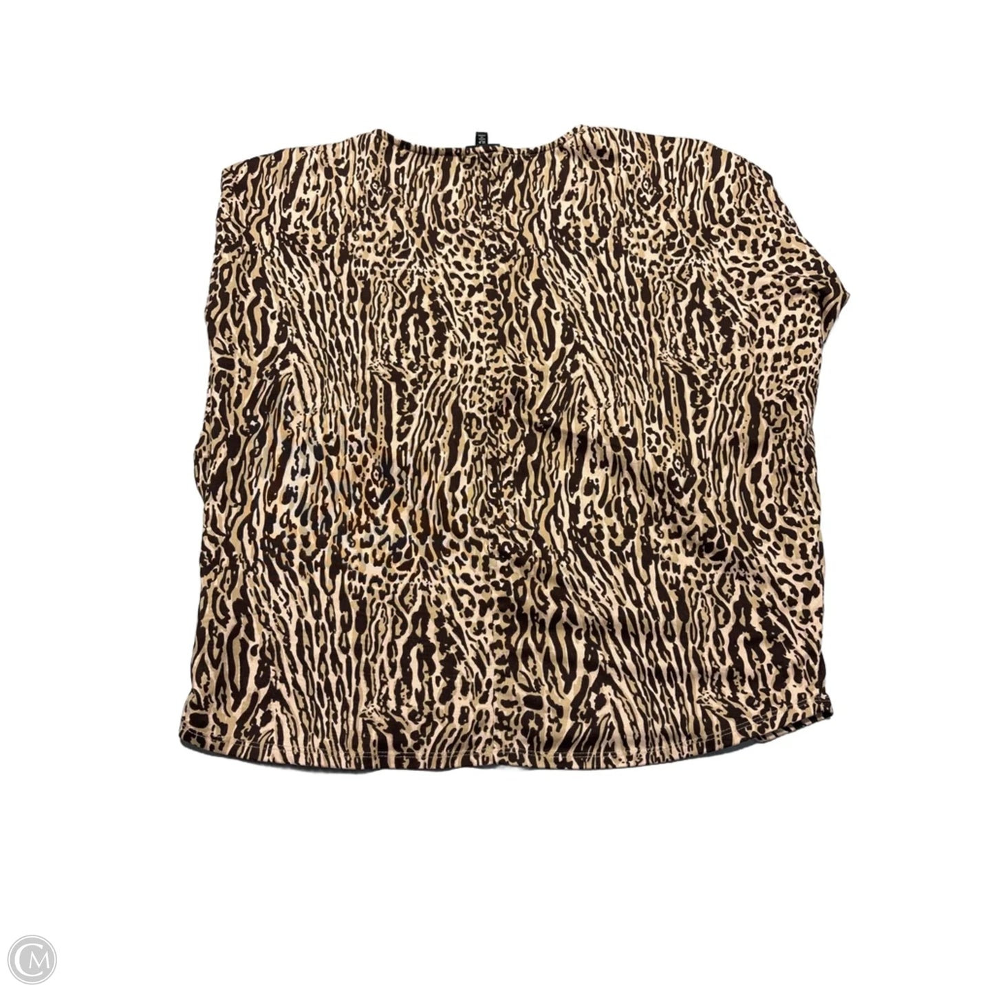 Top 3/4 Sleeve By Bobeau In Animal Print, Size: Xlp