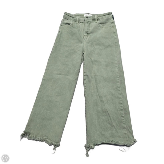 Jeans Flared By Risen In Green Denim, Size: 8