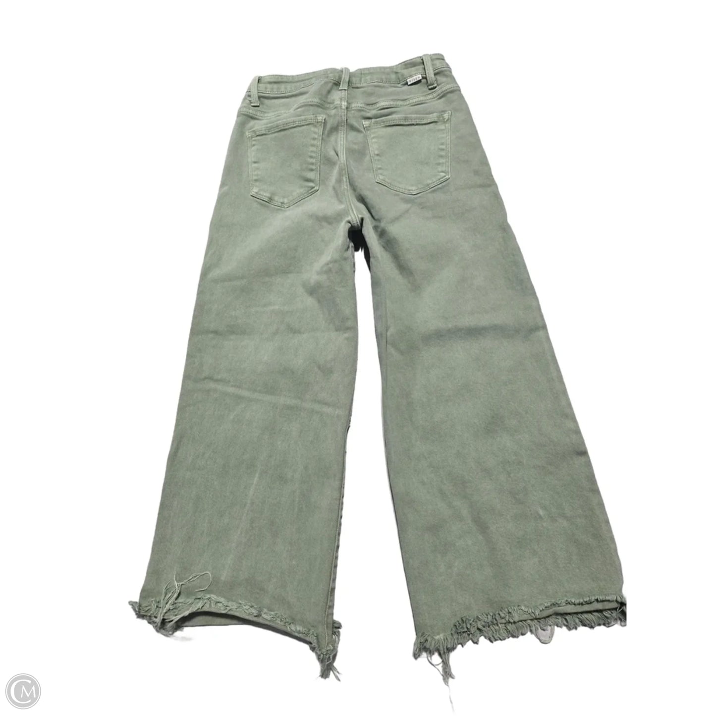 Jeans Flared By Risen In Green Denim, Size: 8