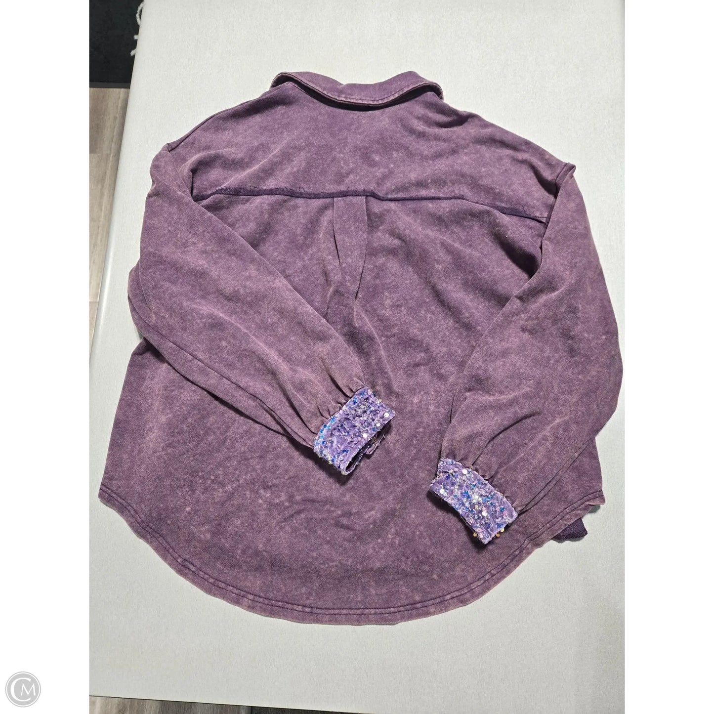Top Long Sleeve By White Birch In Purple, Size: S