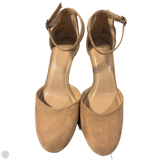 Shoes Heels Wedge By A New Day In Tan, Size: 7