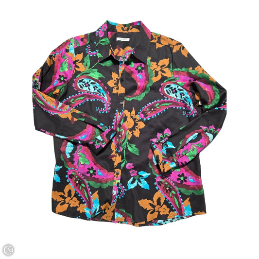 Top Long Sleeve By Foxcroft In Multi-colored, Size: Xl