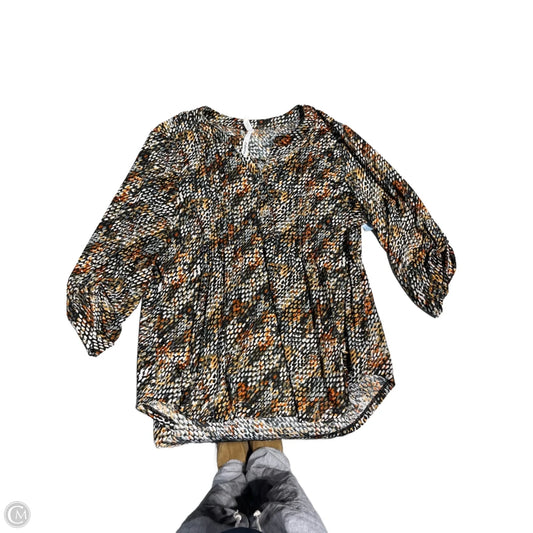 Top Long Sleeve By Ny Collection In Multi-colored, Size: Xl