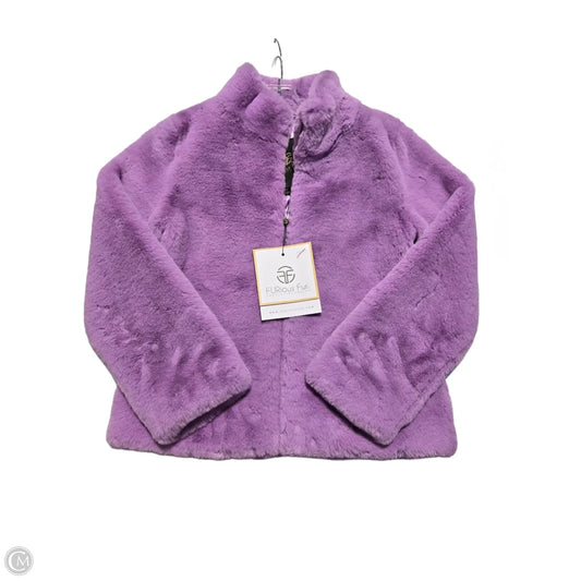 Coat Faux Fur & Sherpa By Cma In Purple, Size: Sp