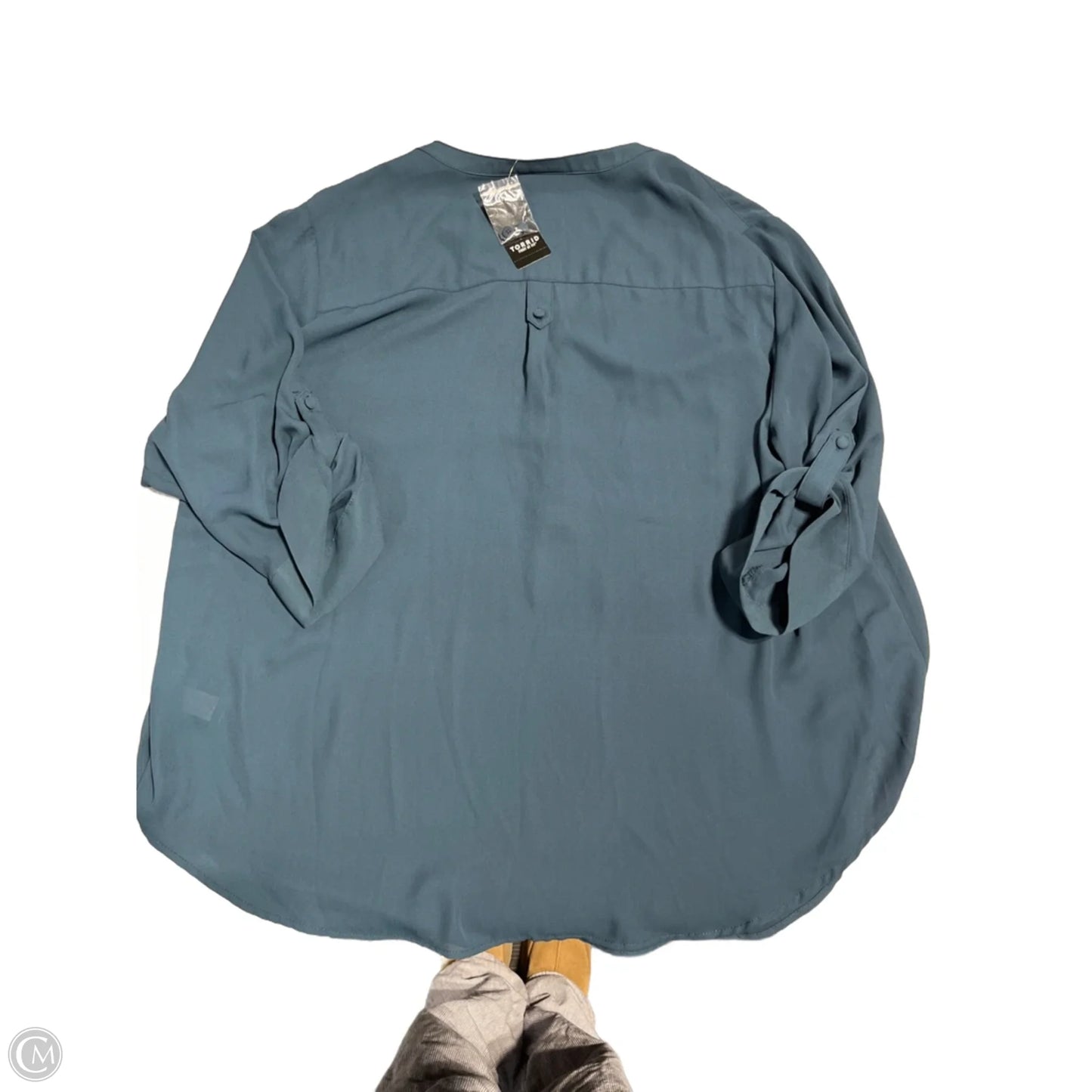 Top Short Sleeve By Torrid In Blue, Size: 2x