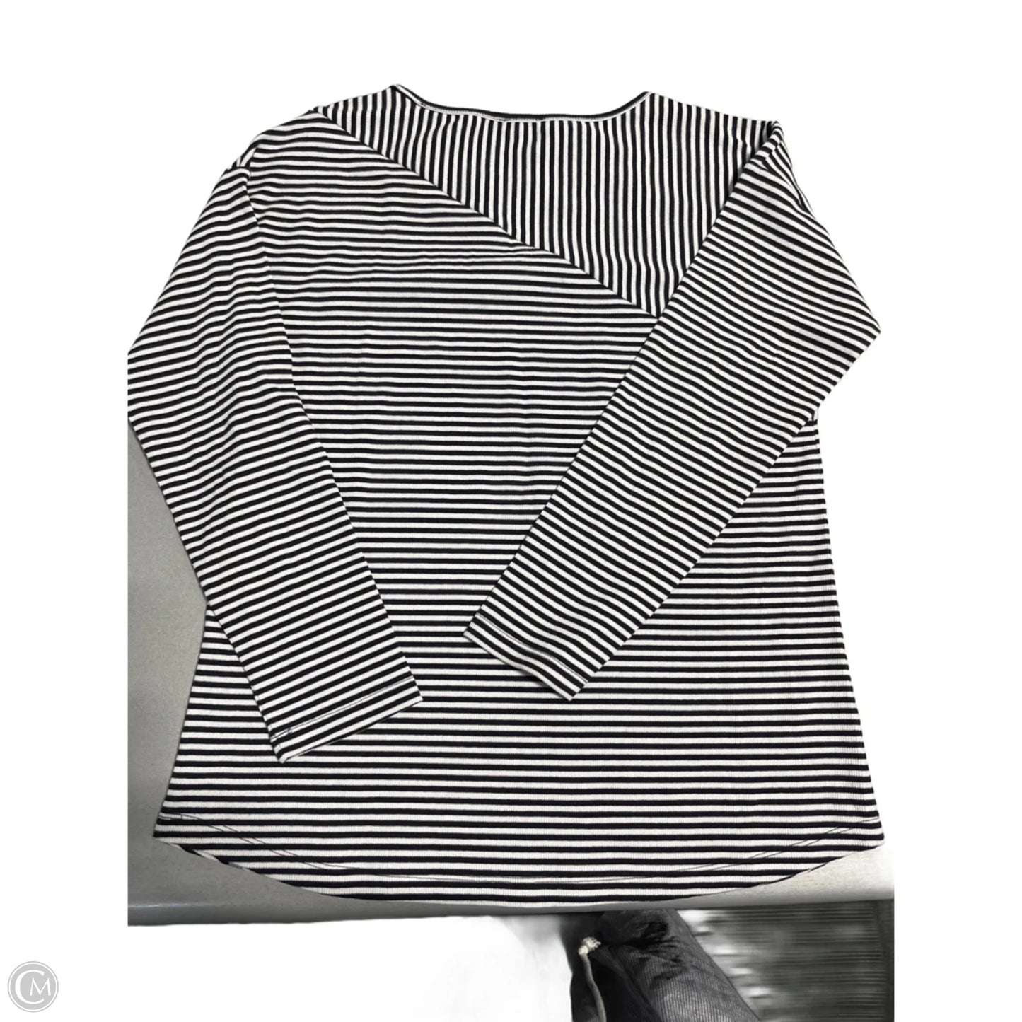 Top Long Sleeve By Talbots In Striped Pattern, Size: S