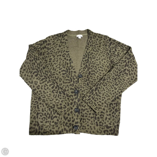 Sweater Cardigan By J. Jill In Animal Print, Size: M