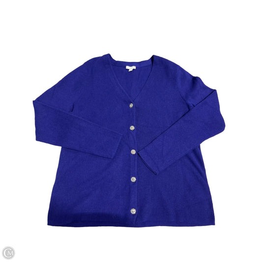Sweater Cardigan By J. Jill In Purple, Size: M
