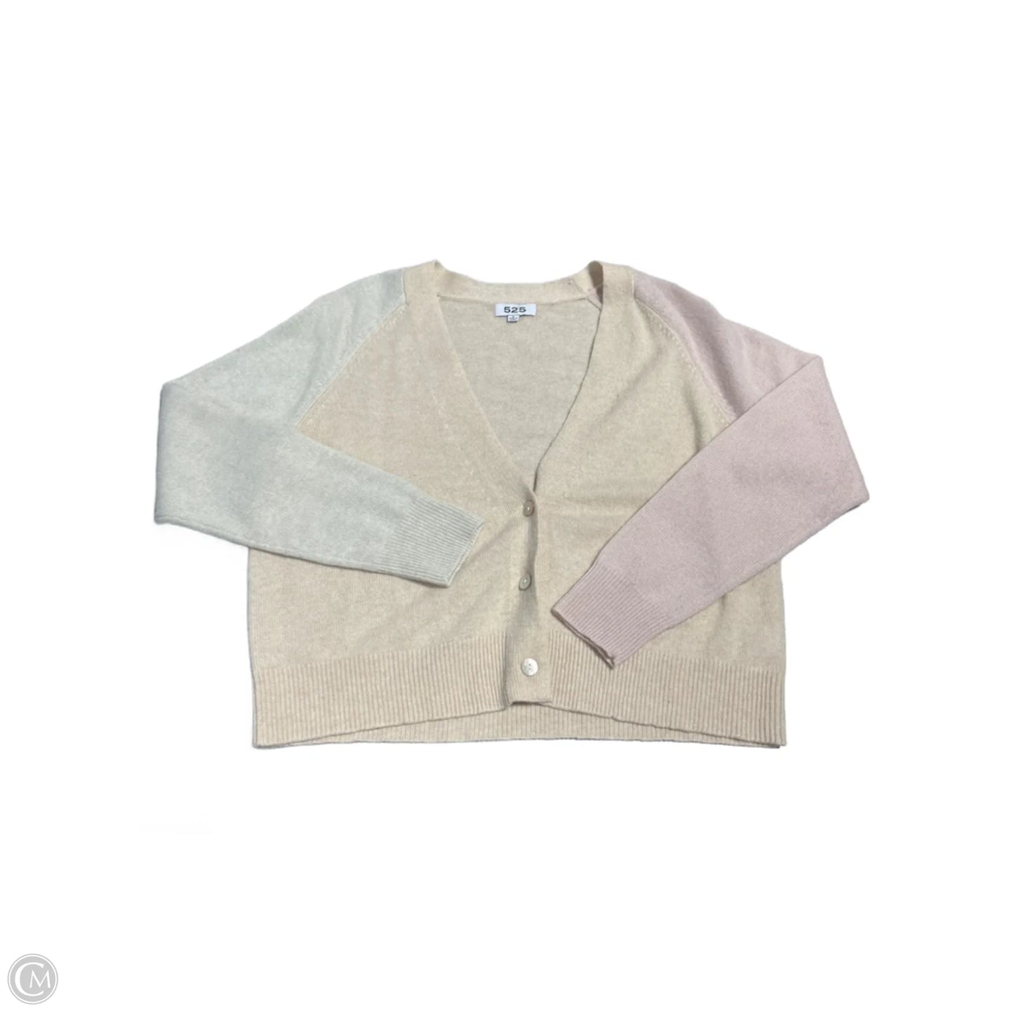 Sweater Cardigan By 525 In Tan, Size: S