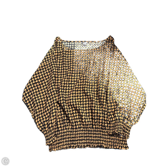 Top Long Sleeve By Ann Taylor In Black & Brown, Size: L