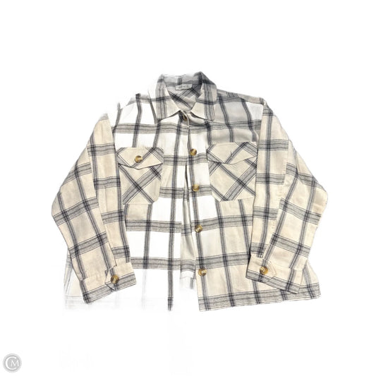 Top Long Sleeve By Cmc In Plaid Pattern, Size: M