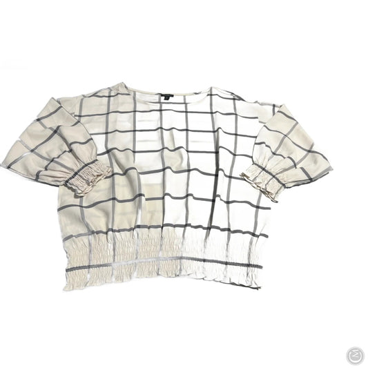Top Long Sleeve By Ann Taylor In Cream, Size: L