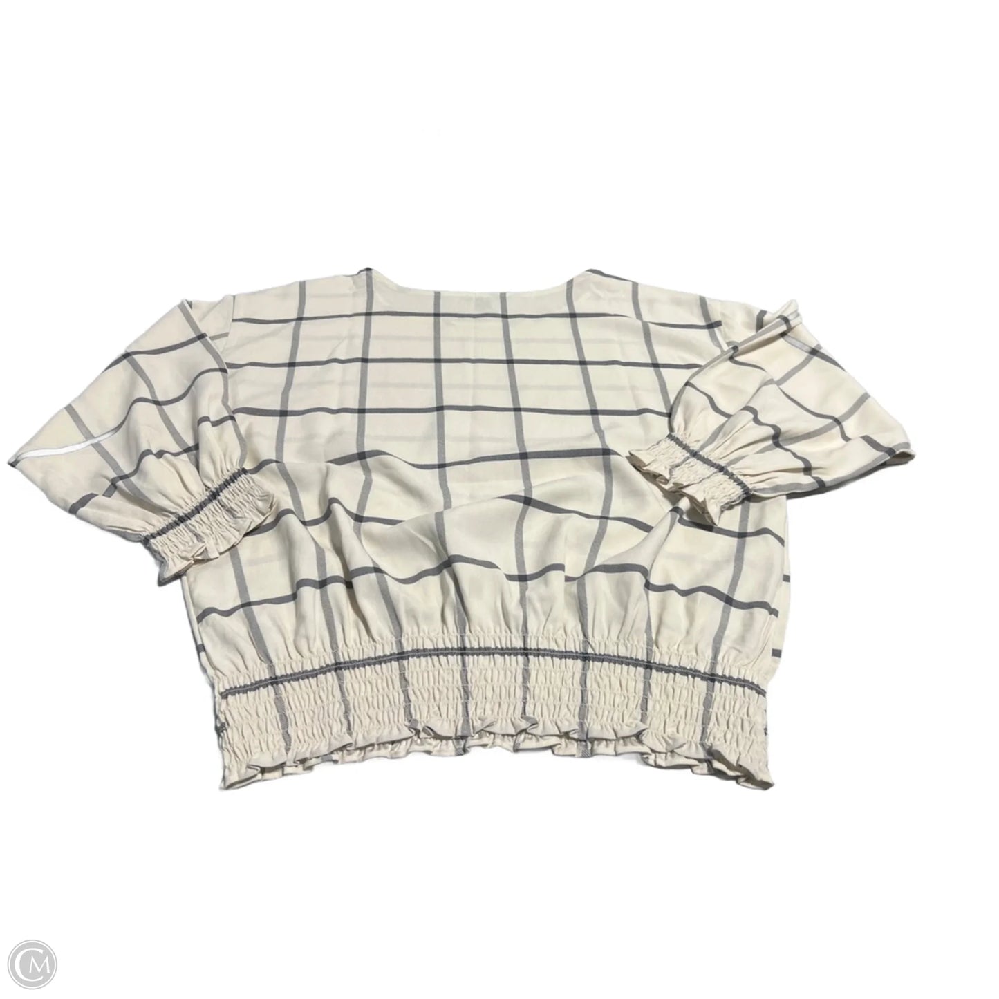 Top Long Sleeve By Ann Taylor In Cream, Size: L