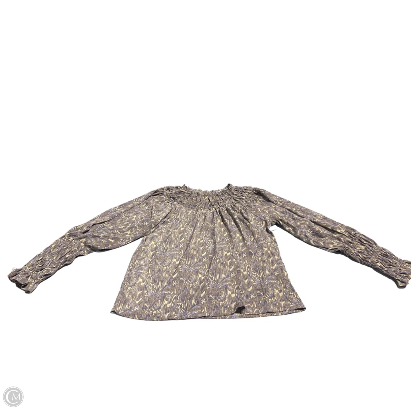 Top Long Sleeve By Thml In Purple & Tan, Size: L