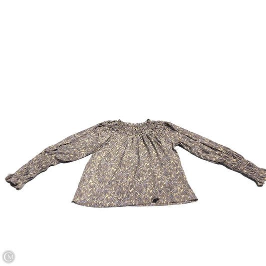 Top Long Sleeve By Thml In Purple & Tan, Size: L