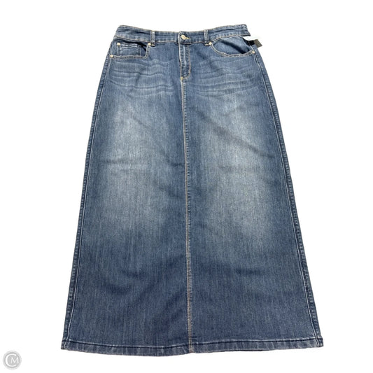 Skirt Maxi By Christopher And Banks In Blue Denim, Size: 12