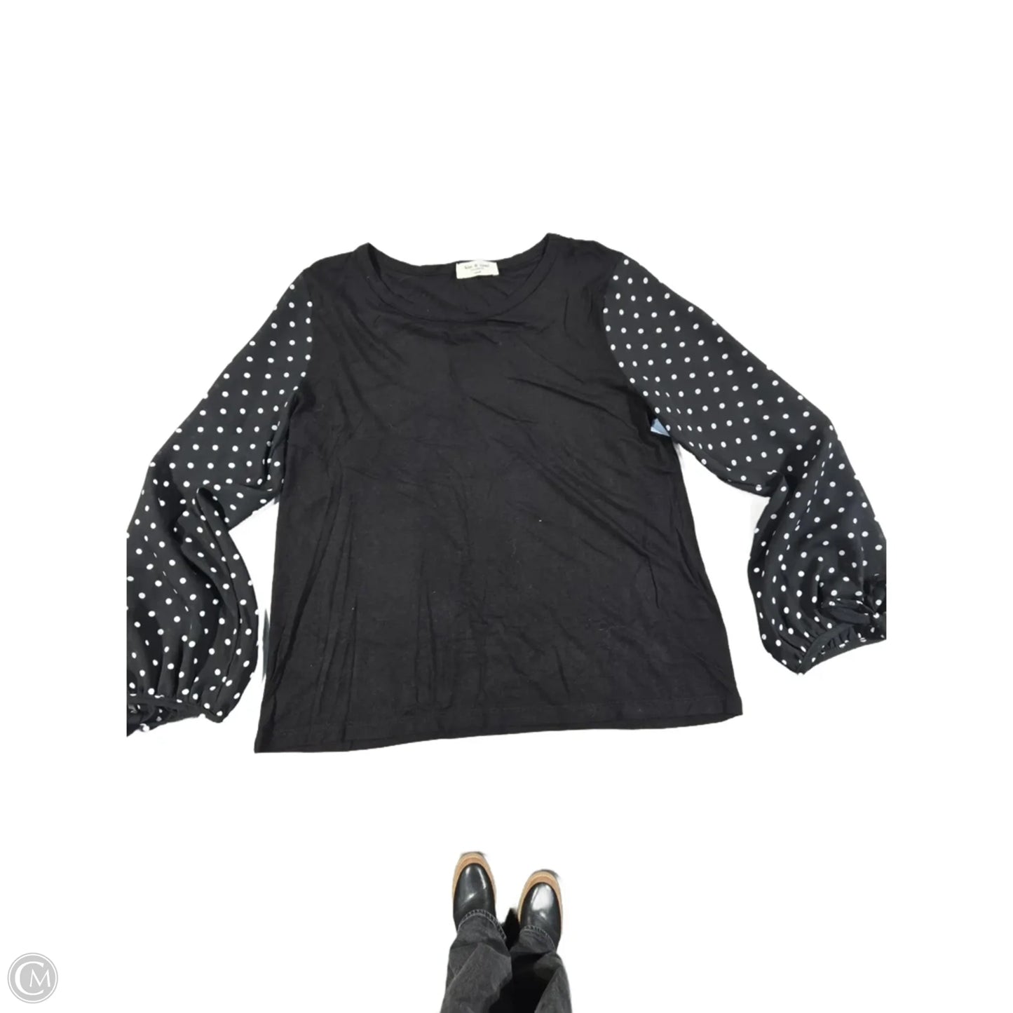 Top Long Sleeve By Kim & Cami In Black, Size: S