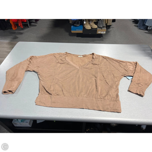 Top 2pc Long Sleeve By Cmc In Brown, Size: M