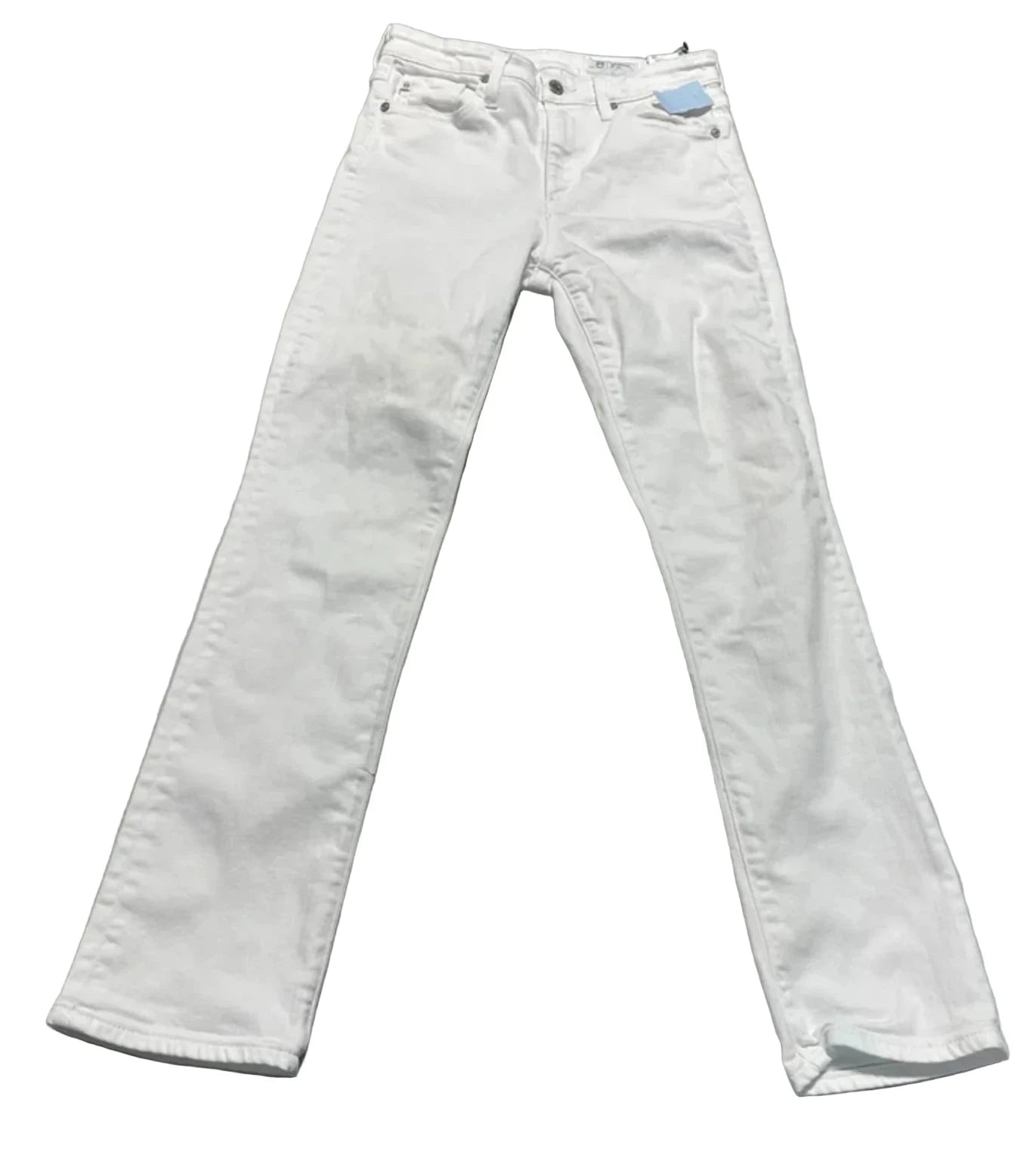 Jeans Straight By Ag Jeans In White Denim, Size: 2