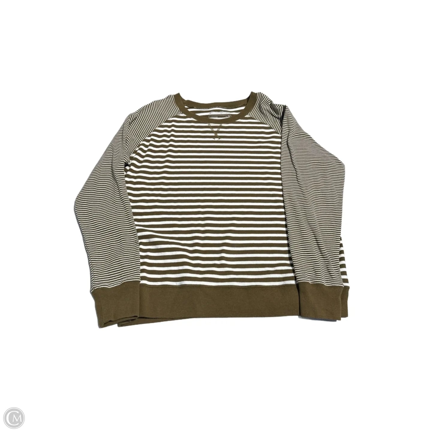 Top Long Sleeve By Eddie Bauer In Striped Pattern, Size: Xxl