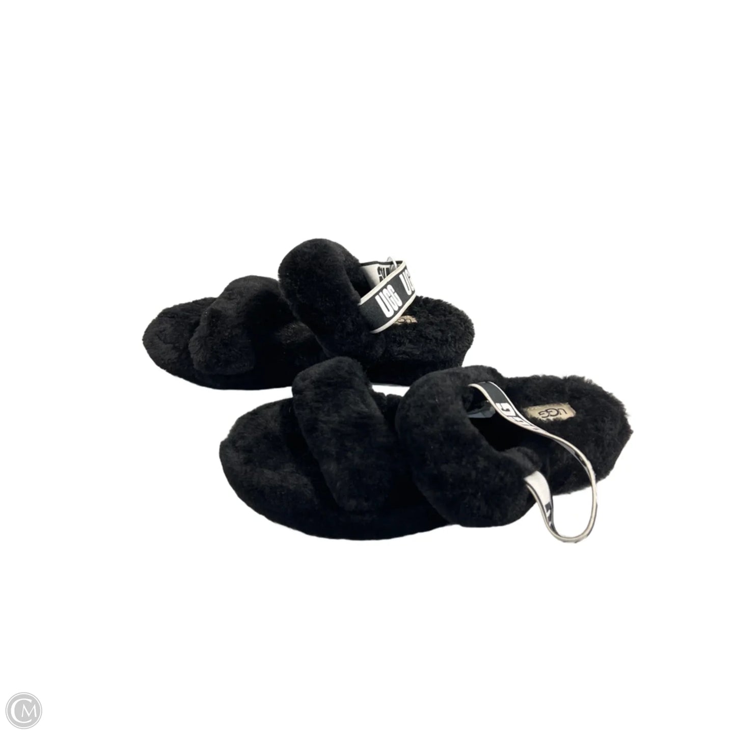 Slippers Designer By Ugg In Black, Size: 8