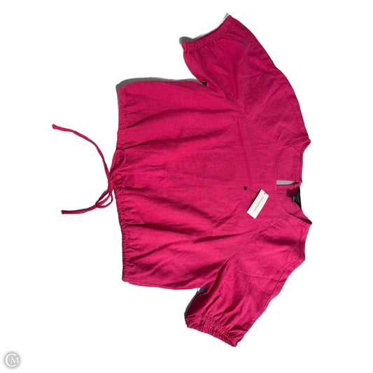 Top Short Sleeve Basic By Banana Republic In Pink, Size: S