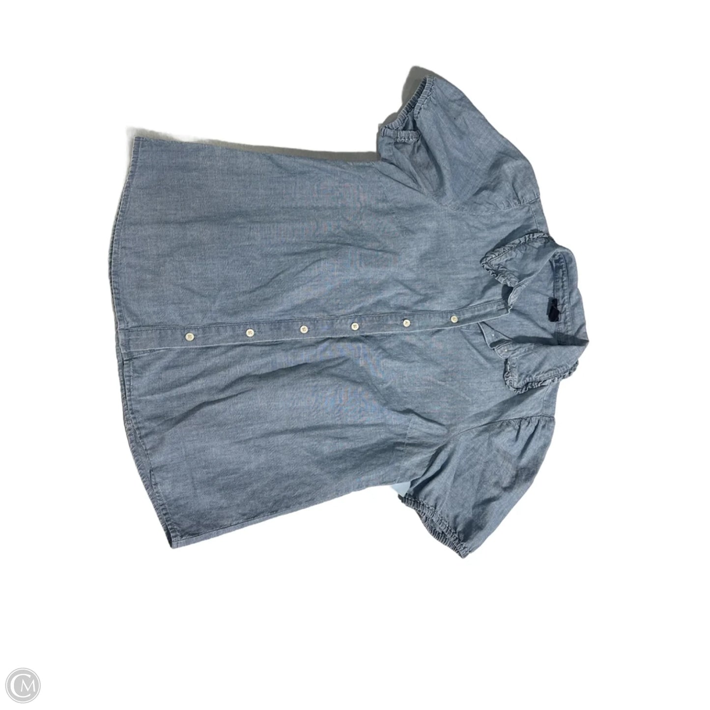 Top Short Sleeve Basic By J. Crew In Blue Denim, Size: S