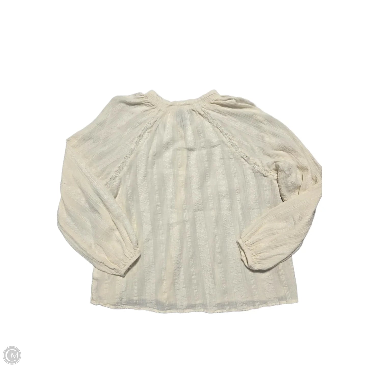 Top Long Sleeve By Universal Thread In Cream, Size: S