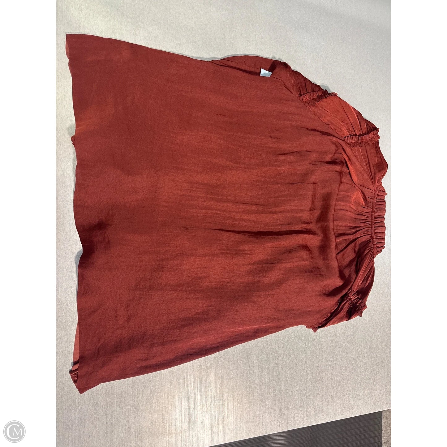 Top Long Sleeve By Elan In Red, Size: S