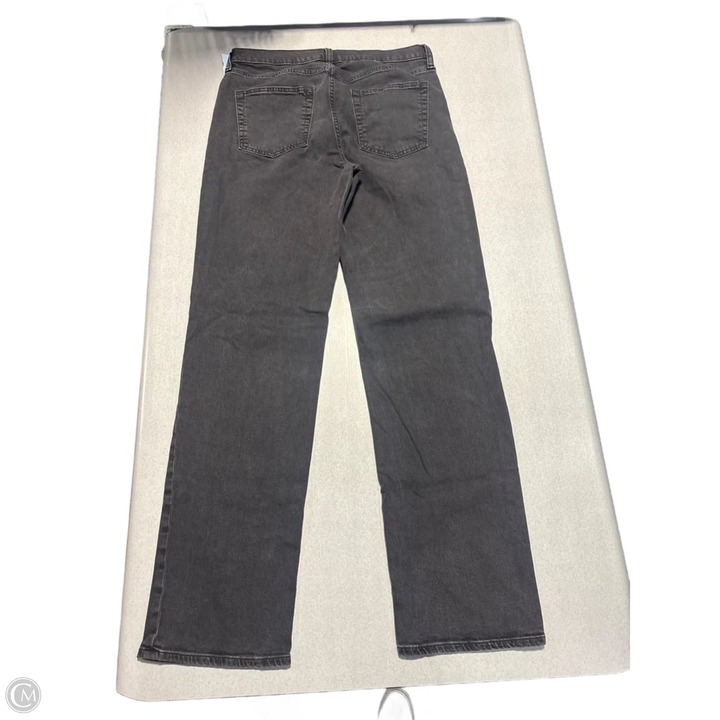 Jeans Straight By Gap In Black Denim, Size: 10l