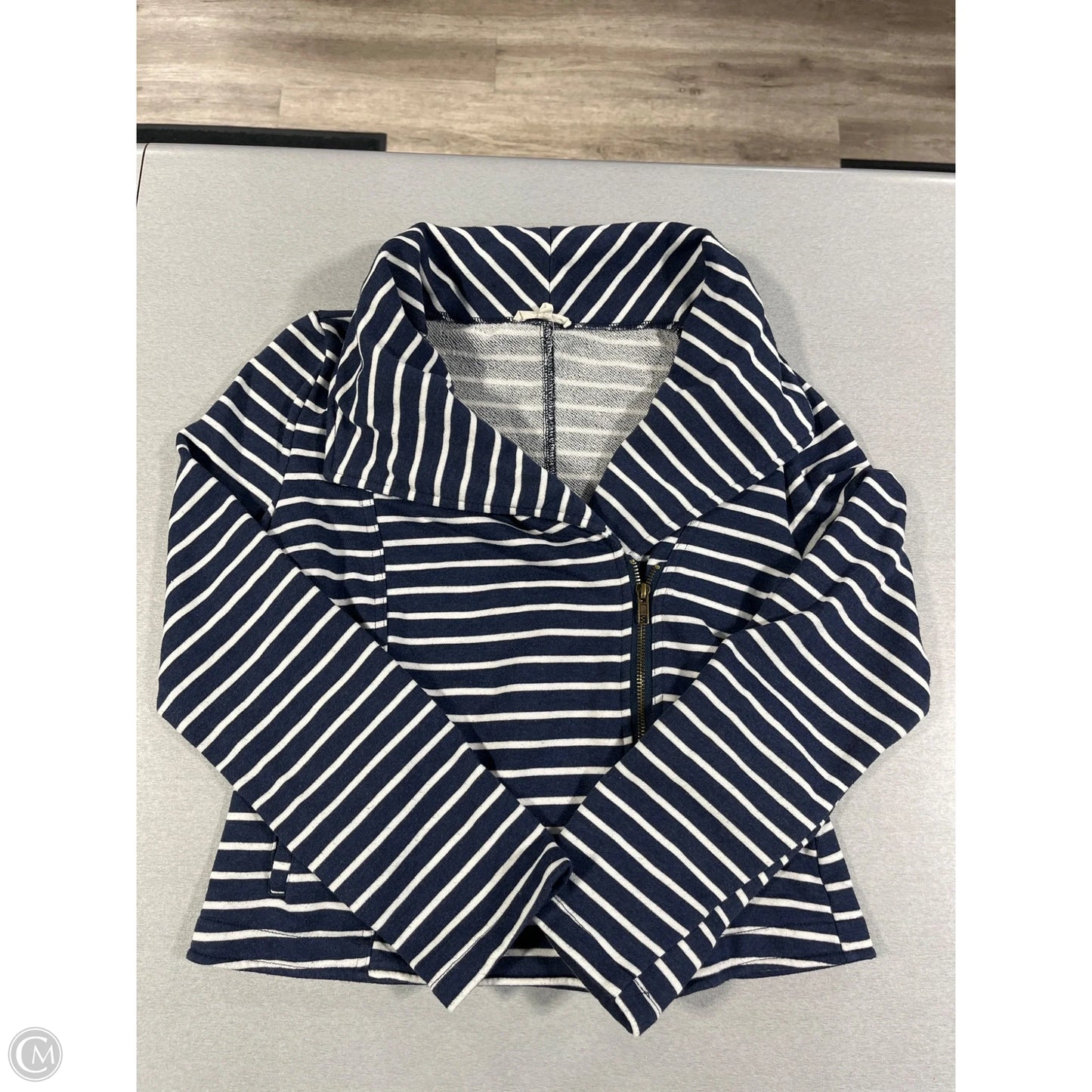 Top Long Sleeve By Mystree In Striped Pattern, Size: S