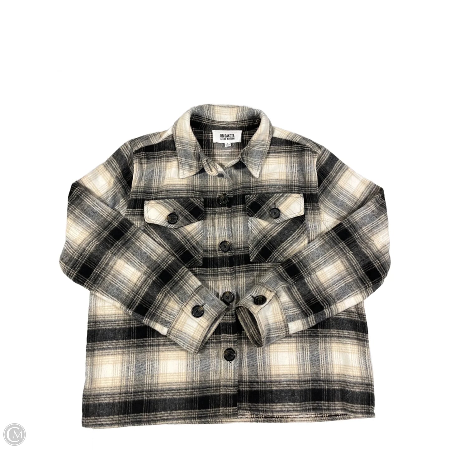 Jacket Shirt By Bb Dakota In Plaid Pattern, Size: L
