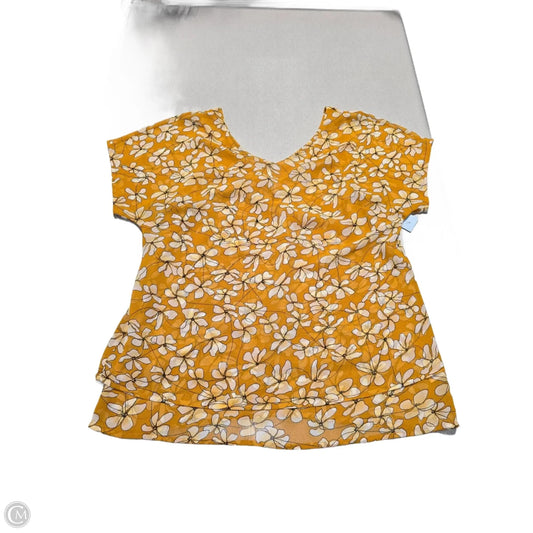 Top Short Sleeve By Cabi In Floral Print, Size: M
