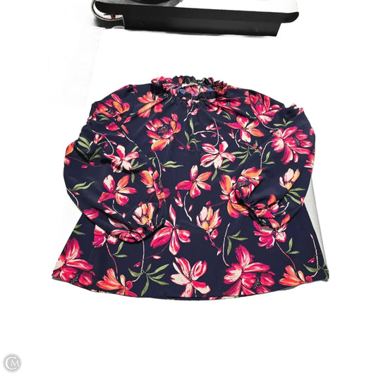 Top Long Sleeve By Cme In Floral Print, Size: Xxl