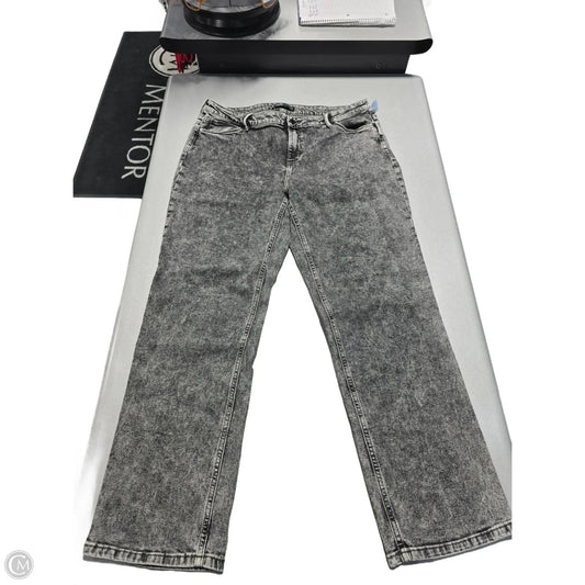 Jeans Straight By Simply Vera In Grey, Size: 16