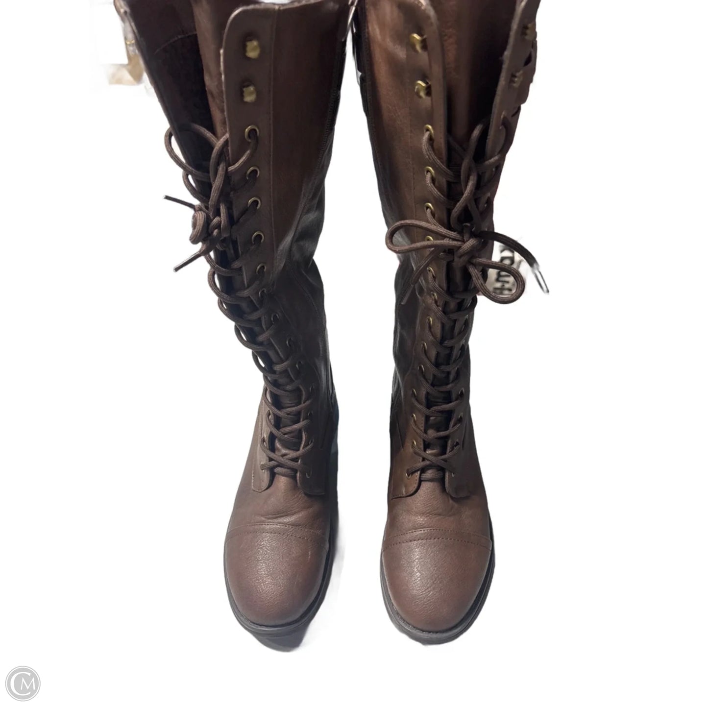 Boots Knee Flats By Cmf In Brown, Size: 10