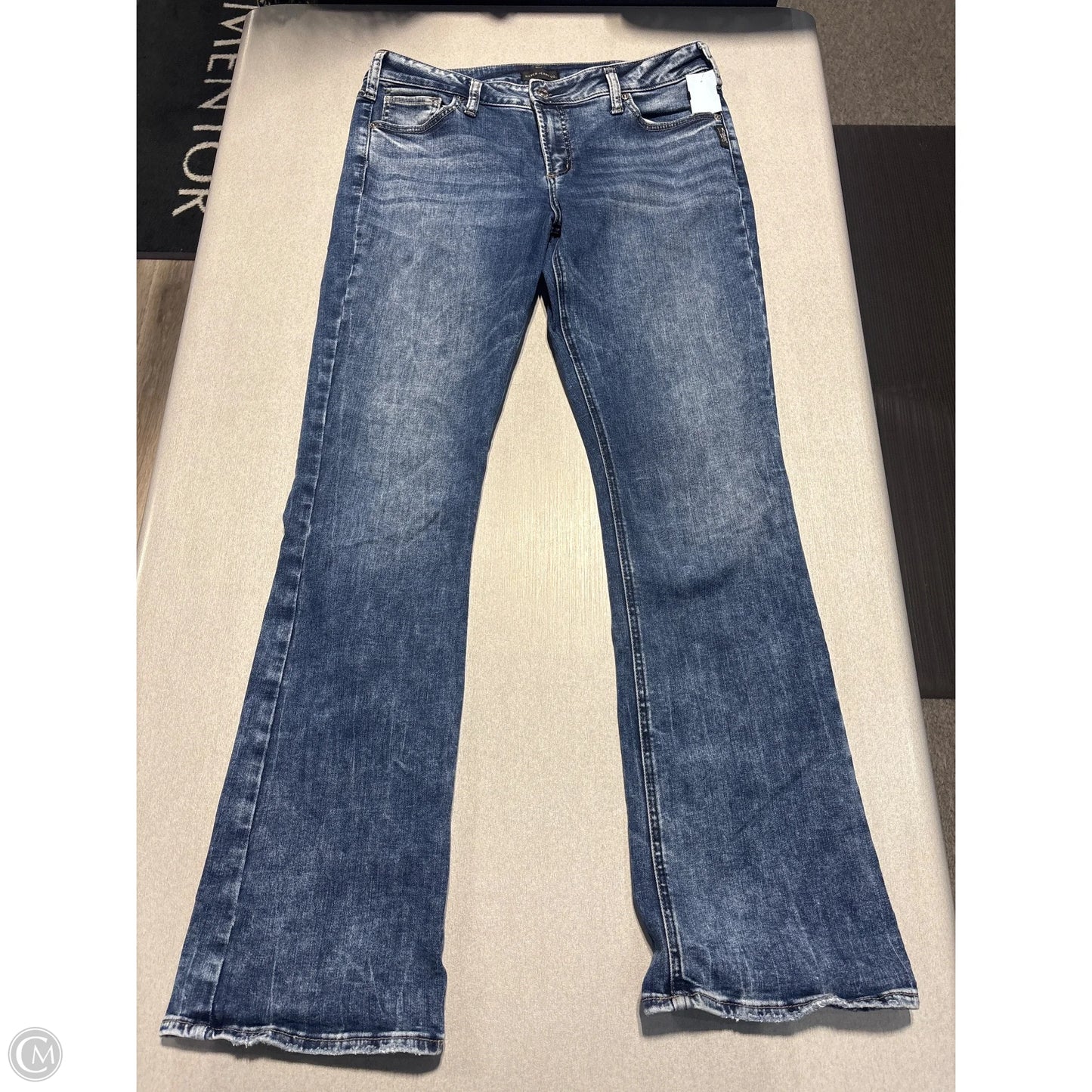 Jeans Boot Cut By Silver In Blue Denim, Size: 12