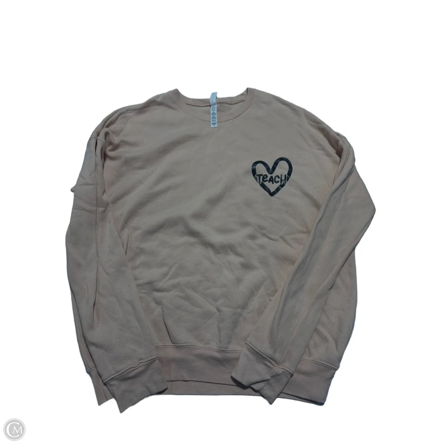 Sweatshirt Crewneck By Cme In Peach, Size: Xl