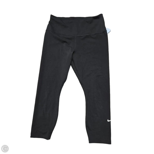 Athletic Capris By Nike In Black, Size: L