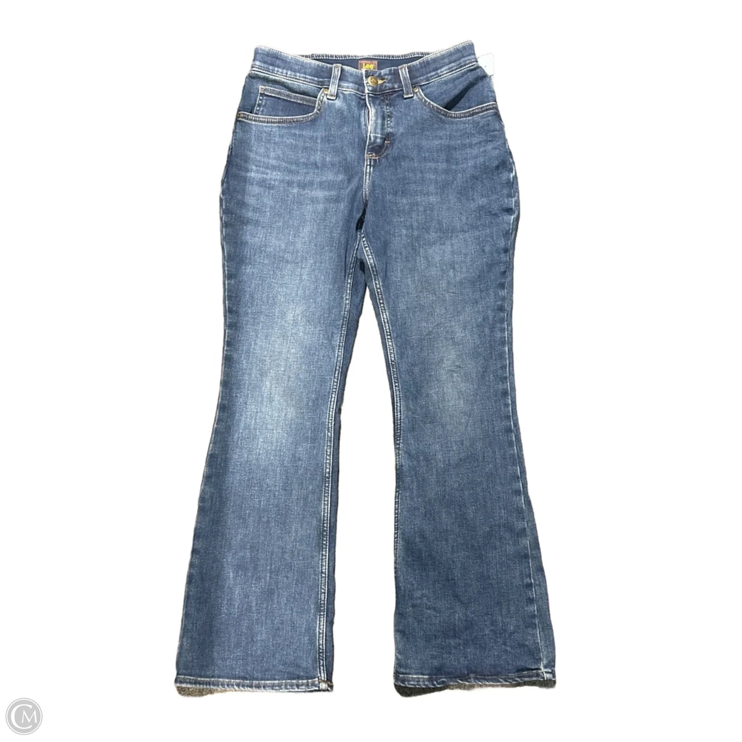 Jeans Boot Cut By Lee In Blue Denim, Size: 8