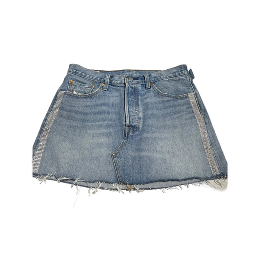 Skirt Mini & Short By Levis In Blue Denim, Size: 8