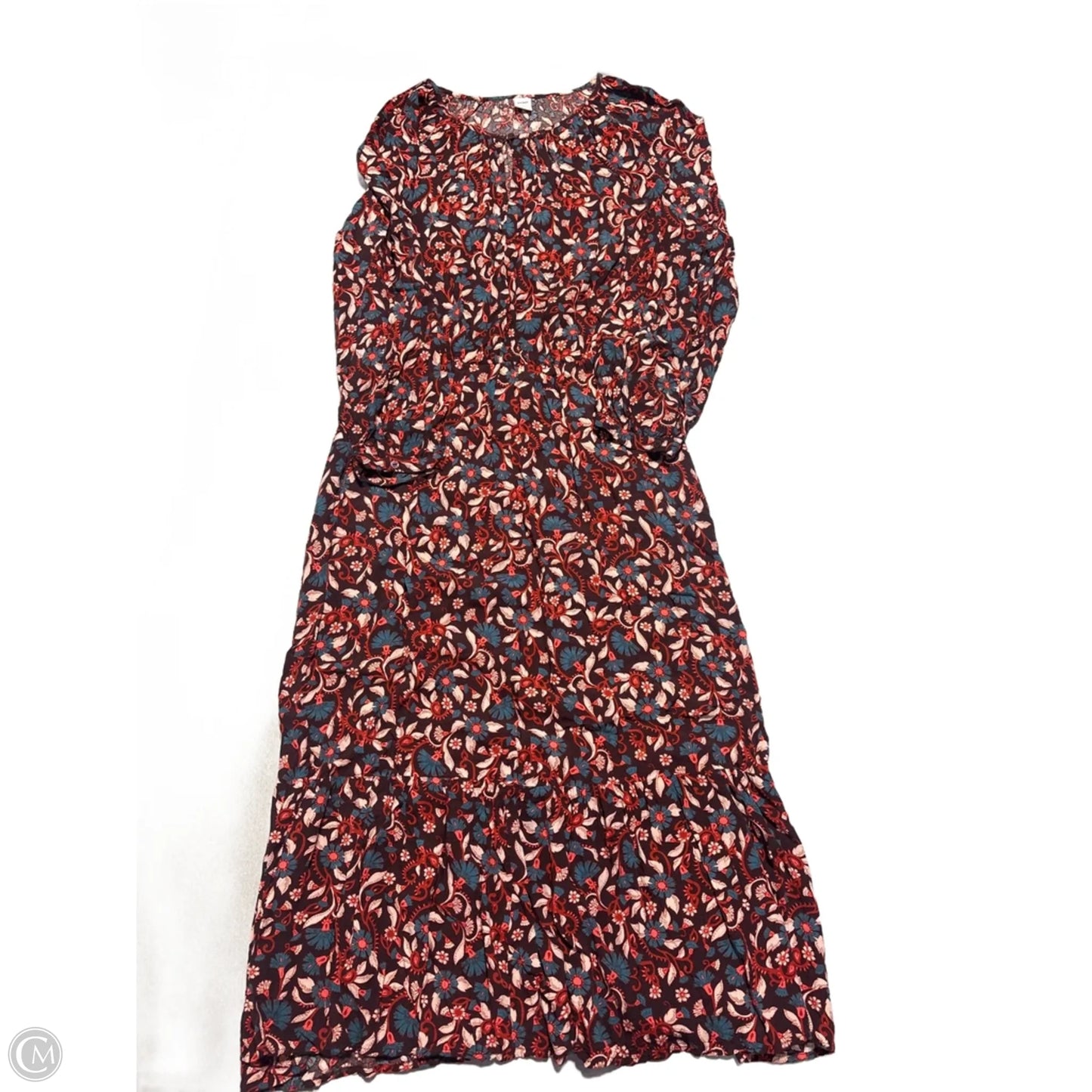 Dress Casual Midi By Old Navy In Floral Print, Size: S