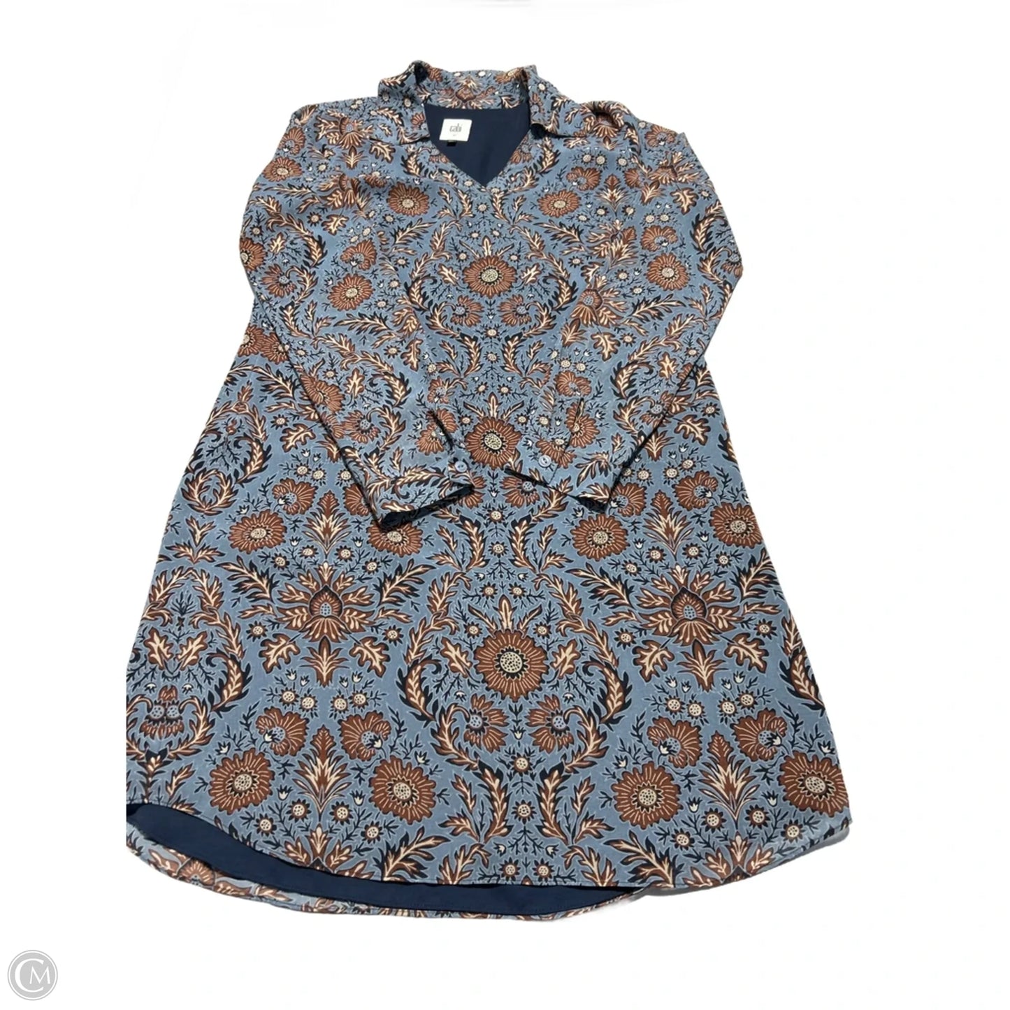 Dress Casual Short By Cabi In Blue & Brown, Size: Xs