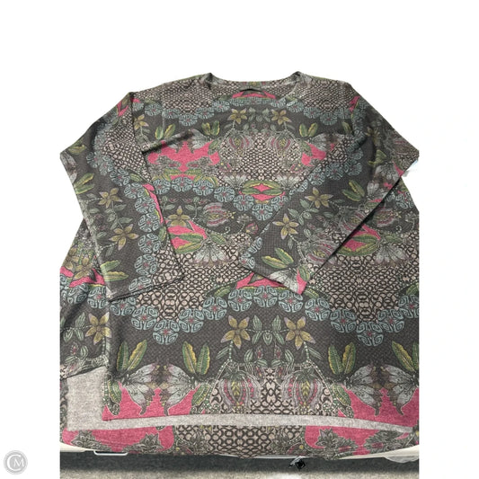 Top Long Sleeve By Nally And Millie In Floral Print, Size: Xl
