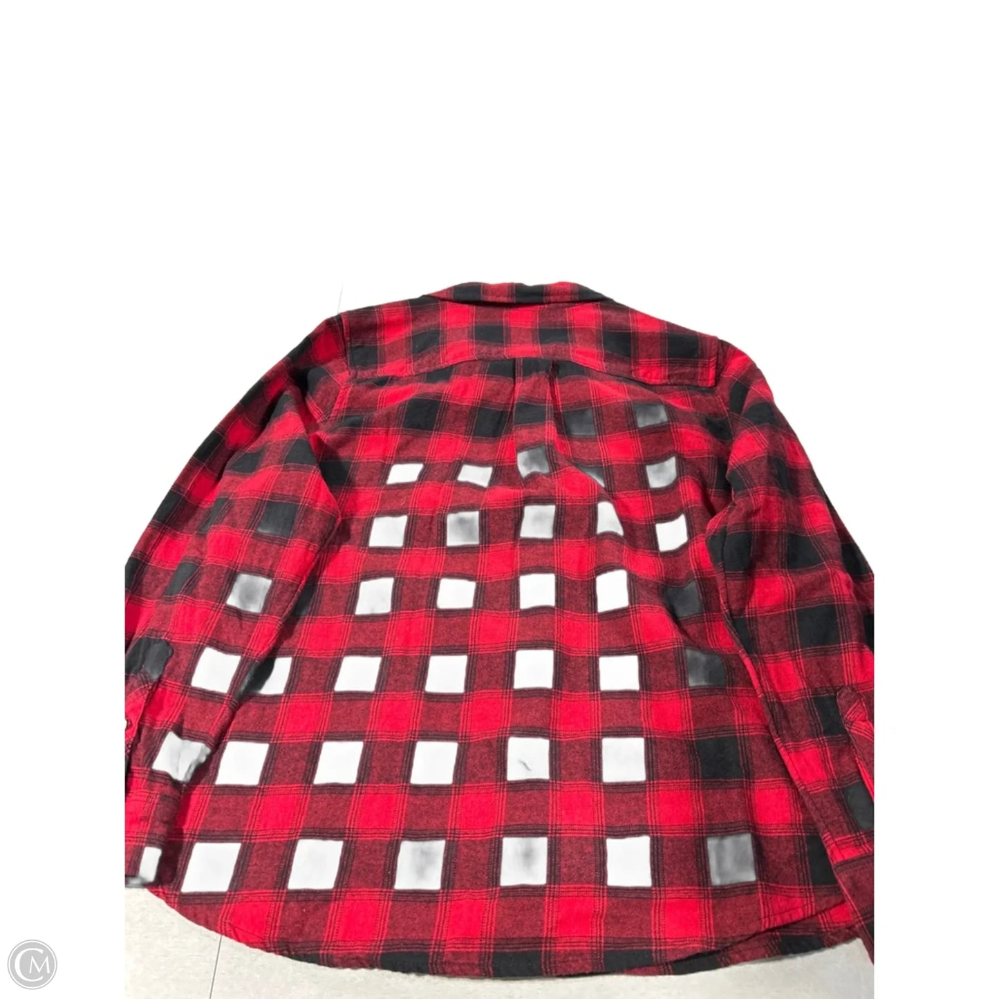 Top Long Sleeve By Croft And Barrow In Plaid Pattern, Size: Xlp