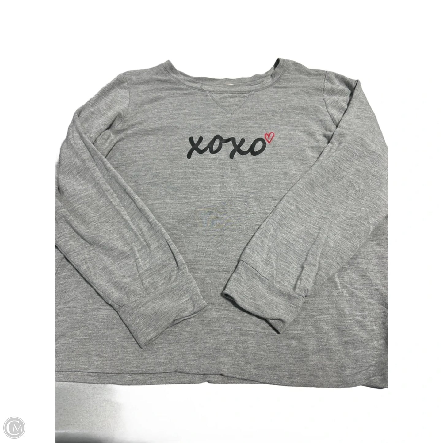 Top Long Sleeve By Philosophy In Grey, Size: 2x