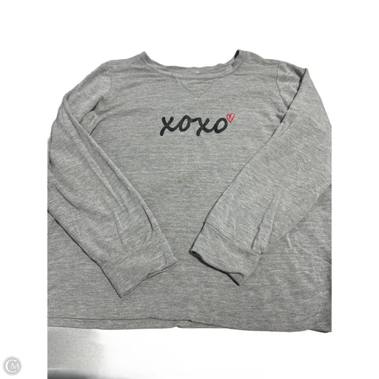 Top Long Sleeve By Philosophy In Grey, Size: 2x