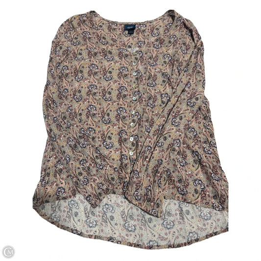 Top Long Sleeve By Daytrip In Multi-colored, Size: L