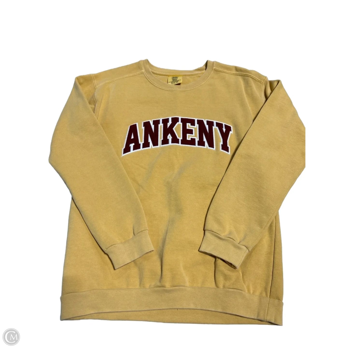 Sweatshirt Crewneck By Comfort Colors In Yellow, Size: S