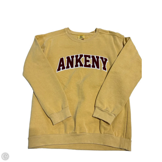 Sweatshirt Crewneck By Comfort Colors In Yellow, Size: S
